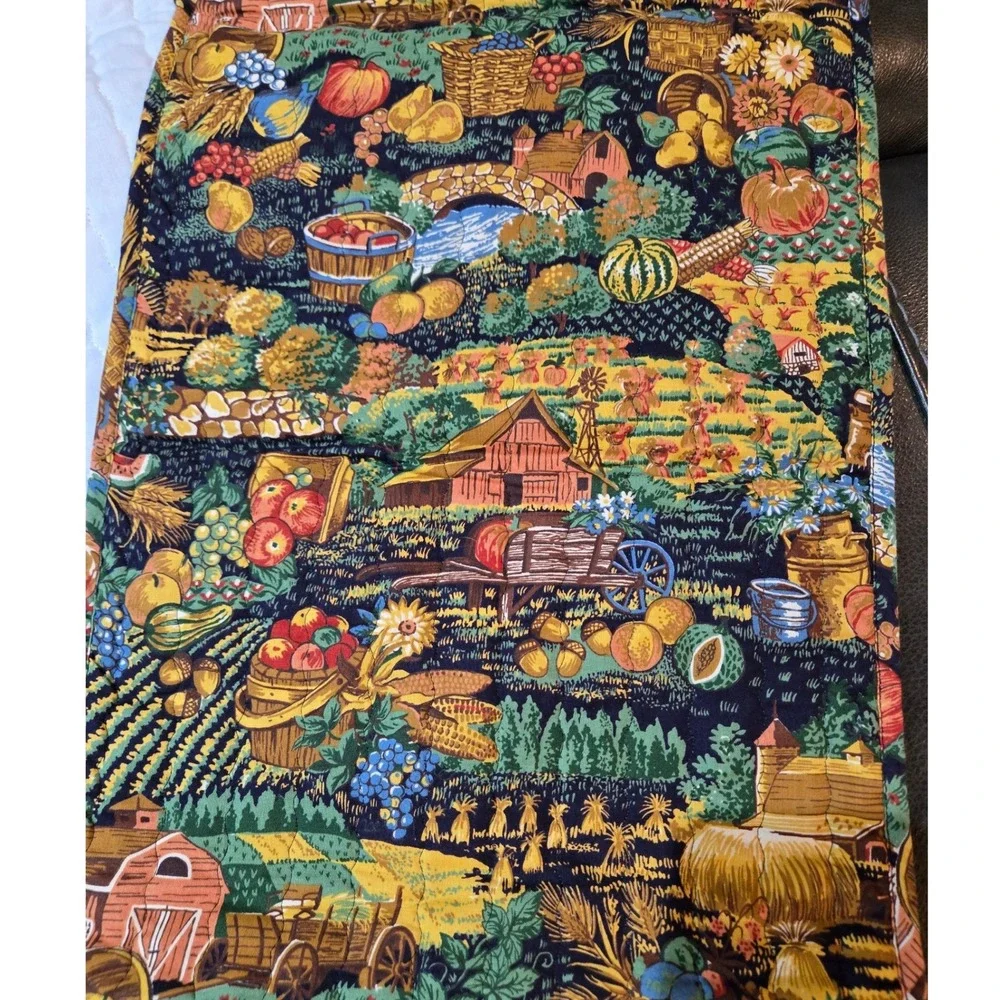 Unbranded Harvest Table Runner OS Multicolor‎ Excellent Quilted Farmhouse